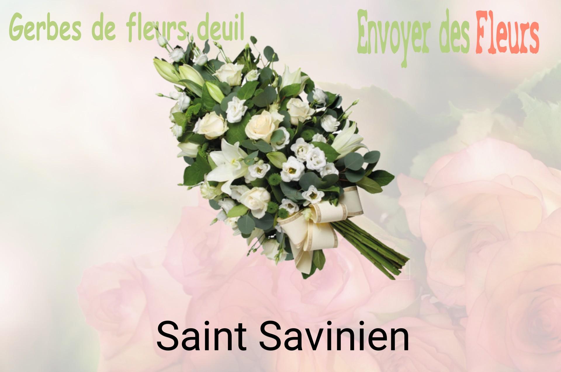 Gerbe de fleurs de deuil livrée à Saint-Savinien
